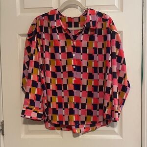 Colorful Geometric Women's Blouse